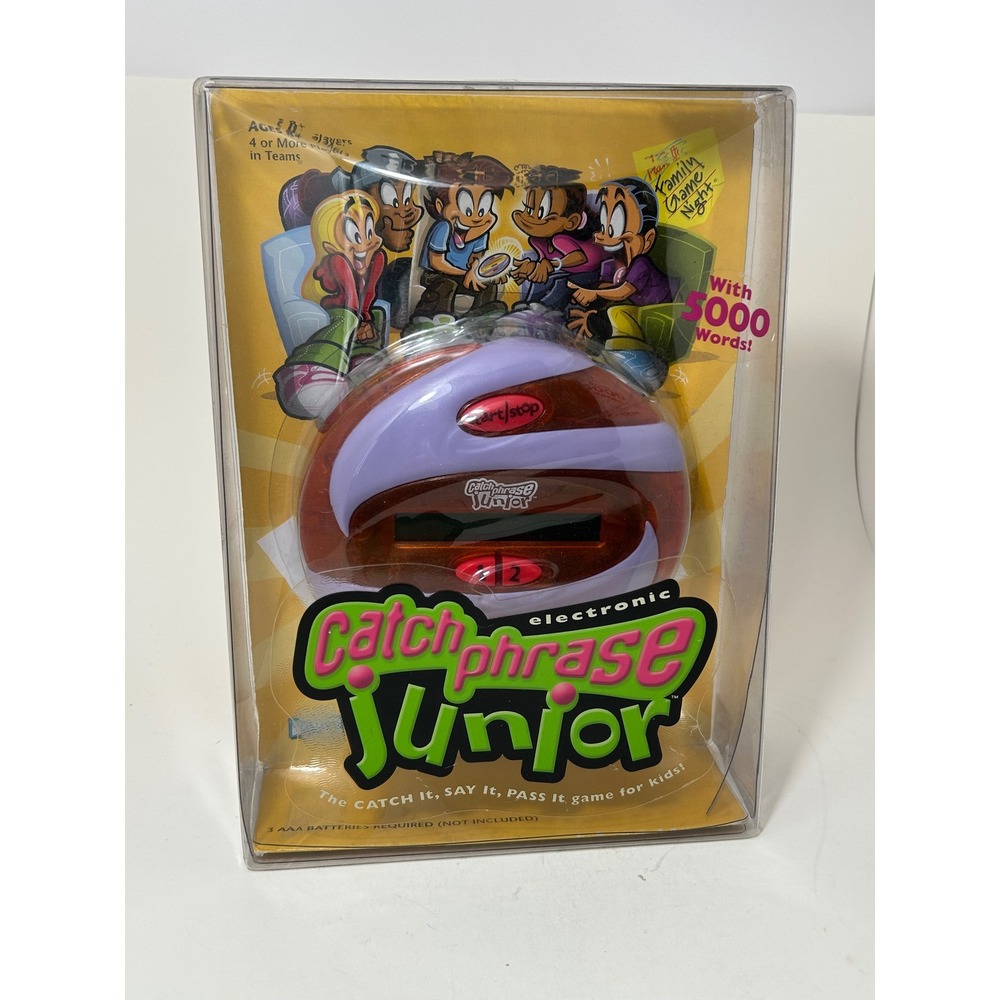 Hasbro Catch Phrase Junior Electronic Handheld Game 2002 Orange Purple tested
